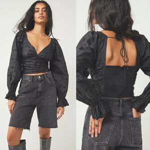 Free People Bella Eyelet Top Size Small NWOT $128
